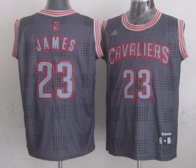 Wholesale Cheap Cleveland Cavaliers #23 LeBron James Gray Shadow Jersey