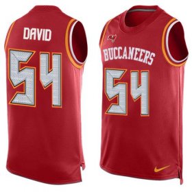 Wholesale Cheap Nike Buccaneers #54 Lavonte David Red Team Color Men\'s Stitched NFL Limited Tank Top Jersey