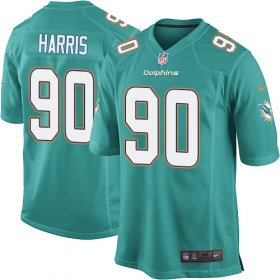 Wholesale Cheap Nike Dolphins #90 Charles Harris Aqua Green Team Color Youth Stitched NFL Elite Jersey