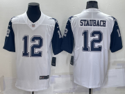 Wholesale Cheap Men's Dallas Cowboys #12 Roger Staubach White 2016 Color Rush Stitched NFL Nike Limited Jersey