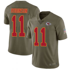 Wholesale Cheap Nike Chiefs #11 Demarcus Robinson Olive Youth Stitched NFL Limited 2017 Salute to Service Jersey