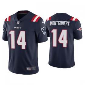 Wholesale Cheap Men\'s New England Patriots #14 Ty Montgomery Navy Vapor Untouchable Limited Stitched Jersey