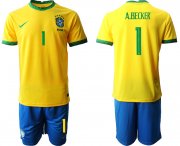 Wholesale Cheap Men 2020-2021 Season National team Brazil home yellow 1 Soccer Jersey