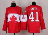 Wholesale Cheap Olympic 2014 CA. #41 Mike Smith Red Stitched NHL Jersey