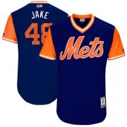 Wholesale Cheap Mets #48 Jacob DeGrom Royal "Jake" Players Weekend Authentic Stitched MLB Jersey