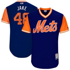 Wholesale Cheap Mets #48 Jacob DeGrom Royal \"Jake\" Players Weekend Authentic Stitched MLB Jersey