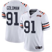 Wholesale Cheap Nike Bears #91 Eddie Goldman White Alternate Men's Stitched NFL Vapor Untouchable Limited 100th Season Jersey