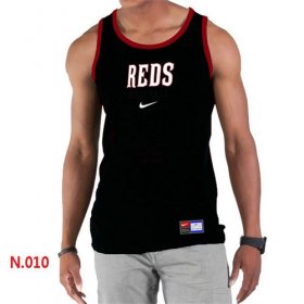 Wholesale Cheap Men\'s Nike Cincinnati Reds Home Practice Tank Top Black