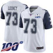 Wholesale Cheap Nike Cowboys #73 Joe Looney White Men's Stitched With Established In 1960 Patch NFL Limited Rush 100th Season Jersey