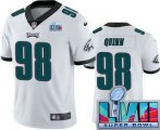 Cheap Men's Philadelphia Eagles #98 Robert Quinn Limited White Super Bowl LVII Vapor Jersey