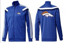 Wholesale Cheap NFL Denver Broncos Team Logo Jacket Blue_4