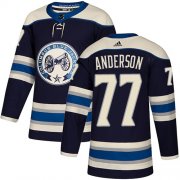 Wholesale Cheap Adidas Blue Jackets #77 Josh Anderson Navy Blue Alternate Authentic Stitched NHL Jersey