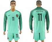 Wholesale Cheap Portugal #11 Vieirinha Away Long Sleeves Soccer Country Jersey