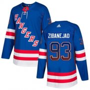 Wholesale Cheap Adidas Rangers #93 Mika Zibanejad Royal Blue Home Authentic Drift Fashion Stitched NHL Jersey