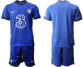Wholesale Cheap Men 2020-2021 club Chelsea home blank blue Soccer Jerseys