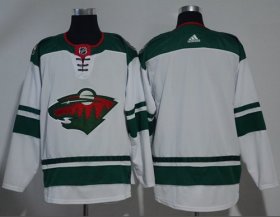 Wholesale Cheap Adidas Wild Blank White Road Authentic Stitched NHL Jersey