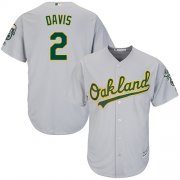 Wholesale Cheap Athletics #2 Khris Davis Grey Cool Base Stitched Youth MLB Jersey