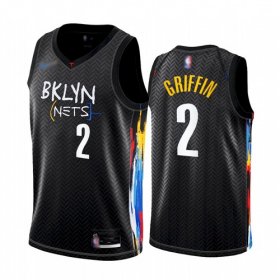 Wholesale Cheap Men\'s Brooklyn Nets #2 Blake Griffin Black Edition 2021 New City Edition Jersey
