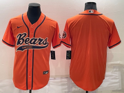 Wholesale Cheap Men's Chicago Bears Blank Orange Stitched MLB Cool Base Nike Baseball Jersey