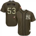 Wholesale Cheap Yankees #53 Zach Britton Green Salute to Service Stitched MLB Jersey