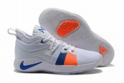 Wholesale Cheap Nike PG 2 White Blue Orange