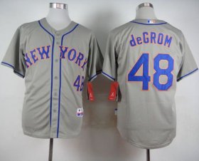 Wholesale Cheap Mets #48 Jacob DeGrom Grey Road Cool Base Stitched MLB Jersey