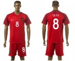 Wholesale Cheap Portugal #8 Silva Home Soccer Country Jersey