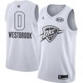 Wholesale Cheap Nike Thunder #0 Russell Westbrook White NBA Jordan Swingman 2018 All-Star Game Jersey