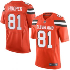 Wholesale Cheap Nike Browns #81 Austin Hooper Orange Alternate Men\'s Stitched NFL New Elite Jersey
