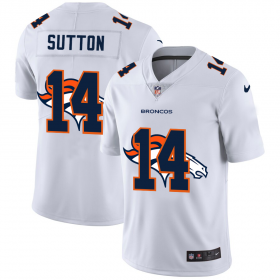Wholesale Cheap Denver Broncos #14 Courtland Sutton White Men\'s Nike Team Logo Dual Overlap Limited NFL Jersey