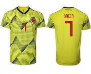 Wholesale Cheap Colombia #7 Bacca Home Soccer Country Jersey