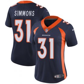 Wholesale Cheap Nike Broncos #31 Justin Simmons Blue Alternate Women\'s Stitched NFL Vapor Untouchable Limited Jersey