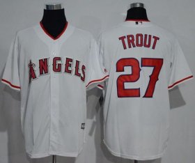 Wholesale Cheap Angels of Anaheim #27 Mike Trout White New Cool Base Stitched MLB Jersey