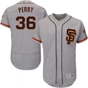 Wholesale Cheap Giants #36 Gaylord Perry Grey Flexbase Authentic Collection Road 2 Stitched MLB Jersey
