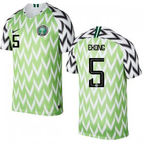Wholesale Cheap Nigeria #5 Ekong Home Soccer Country Jersey