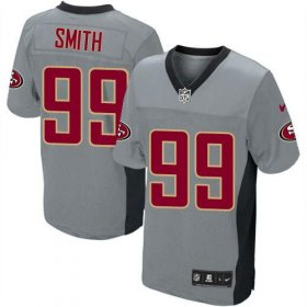 Wholesale Cheap Nike 49ers #99 Aldon Smith Grey Shadow Youth Stitched NFL Elite Jersey