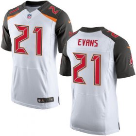 Wholesale Cheap Nike Buccaneers #21 Justin Evans White Men\'s Stitched NFL New Elite Jersey