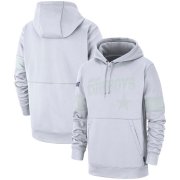 Wholesale Cheap Dallas Cowboys Nike NFL 100 2019 Sideline Platinum Therma Pullover Hoodie White