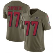 Wholesale Cheap Nike Falcons #77 James Carpenter Olive Men's Stitched NFL Limited 2017 Salute To Service Jersey