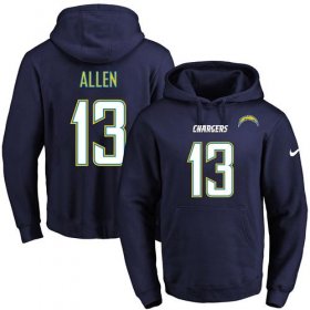 Wholesale Cheap Nike Chargers #13 Keenan Allen Navy Blue Name & Number Pullover NFL Hoodie