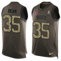 Wholesale Cheap Nike Buccaneers #35 Jamel Dean Green Men's Stitched NFL Limited Salute To Service Tank Top Jersey