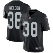 Wholesale Cheap Nike Raiders #38 Nick Nelson Black Team Color Men's Stitched NFL Vapor Untouchable Limited Jersey