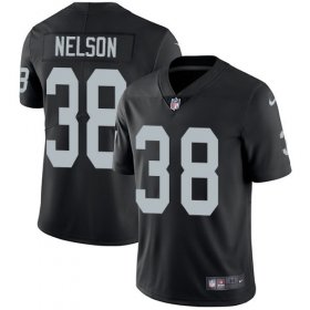 Wholesale Cheap Nike Raiders #38 Nick Nelson Black Team Color Men\'s Stitched NFL Vapor Untouchable Limited Jersey