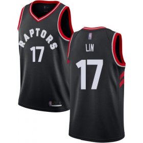 Wholesale Cheap Men\'s #17 Jeremy Lin Black Authentic Jersey - Toronto Raptors #17 Statement Edition Basketball