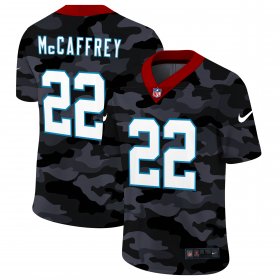 Cheap Carolina Panthers #22 Christian McCaffrey Men\'s Nike 2020 Black CAMO Vapor Untouchable Limited Stitched NFL Jersey