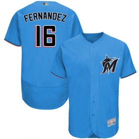 Wholesale Cheap marlins #16 Jose Fernandez Blue Flexbase Authentic Collection Stitched MLB Jersey