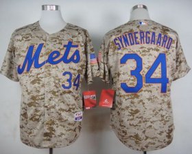 Wholesale Cheap Mets #34 Noah Syndergaard Camo Alternate Cool Base Stitched MLB Jersey