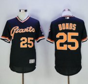 Wholesale Cheap Giants #25 Barry Bonds Black Flexbase Authentic Collection Cooperstown Stitched MLB Jersey