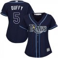 Wholesale Cheap Rays #5 Matt Duffy Dark Blue Alternate Women's Stitched MLB Jersey