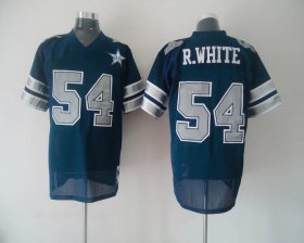 Wholesale Cheap Mitchell & Ness Cowboys #54 Randy White Blue With 25th Patch Stitched Throwback NFL Jersey